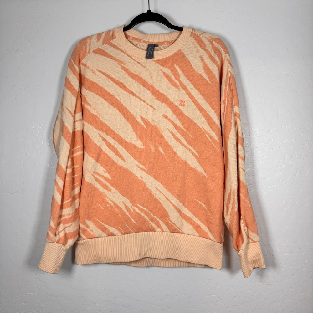 Sweaty Betty Orange Bleach‎ Wash Sweatshirt Pullover Athleisure Comfy Tiger S